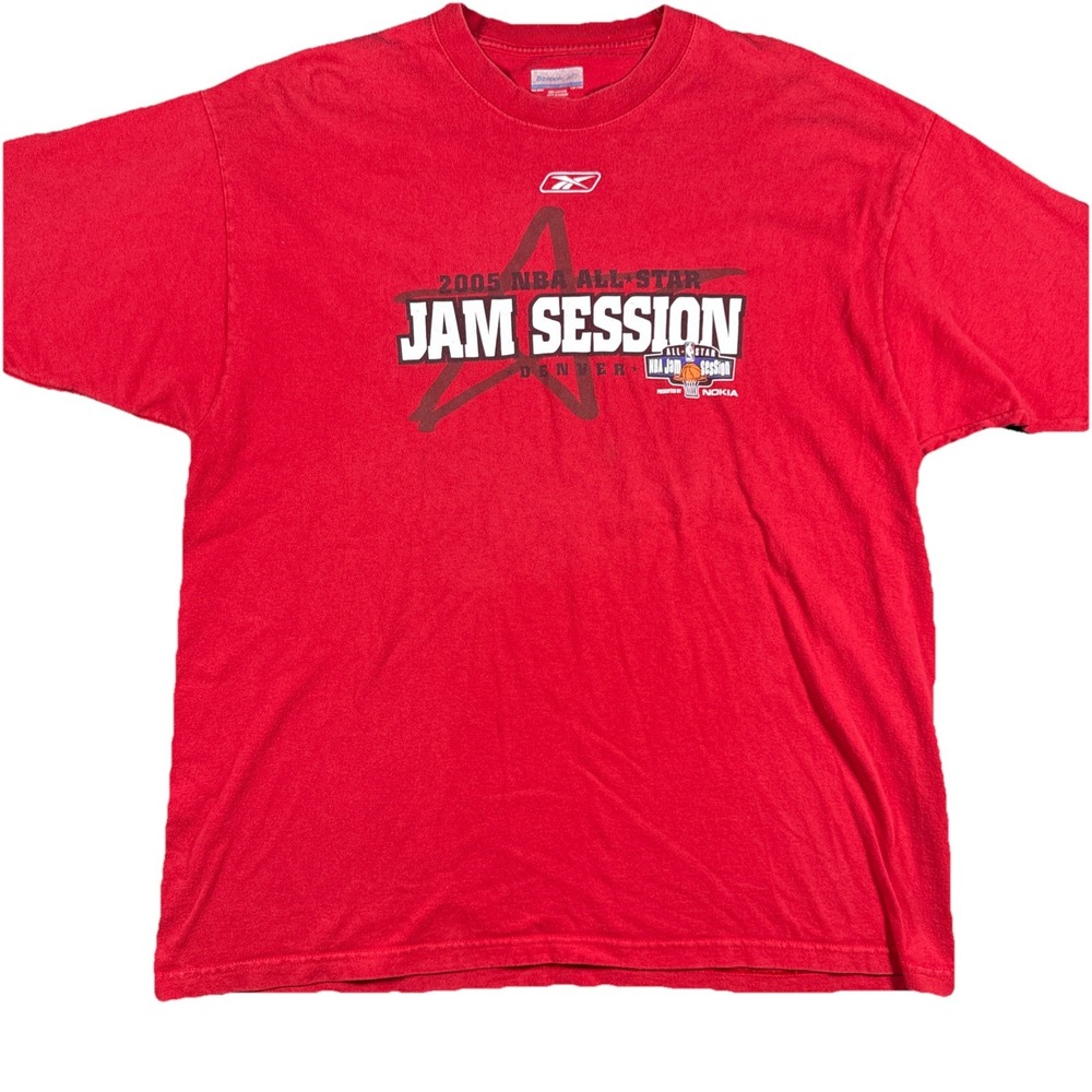 Reebok Vintage NBA All Star Jam Session Tee Shirt‎ 2005 Red Size XL